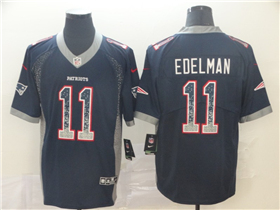 New England Patriots #11 Julian Edelman Navy Drift Fashion Limited Jersey