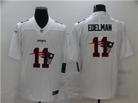 New England Patriots #11 Julian Edelman White Shadow Logo Limited Jersey