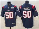 New England Patriots #50 Mike Vrabel Navy Super Bowl LX Limited Jersey