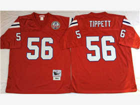 New England Patriots #56 Andre Tippett 1984 Throwback Red Jersey