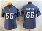 New England Patriots #66 Will Campbell Women's Storm Blue Rivalries Vapor F.U.S.E. Limited Jersey