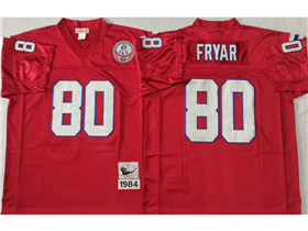 New England Patriots #80 Irving Fryar 1980 Throwback Red Jersey