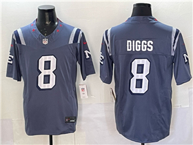 New England Patriots #8  Stefon Diggs Storm Blue Rivalries Vapor F.U.S.E. Limited Jersey