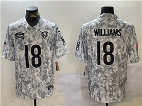 Chicago Bears #18 Caleb Williams Arctic Camo 2024 Salute To Service Limited Jersey