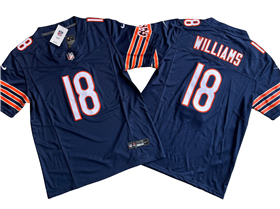 Chicago Bears #18 Caleb Williams Blue Vapor F.U.S.E. Limited Jersey