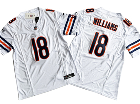 Chicago Bears #18 Caleb Williams White Vapor F.U.S.E. Limited Jersey