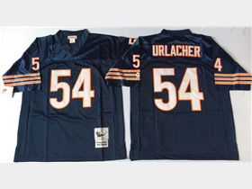 Chicago Bears #54 Brian Urlacher Throwback Navy Blue Jersey