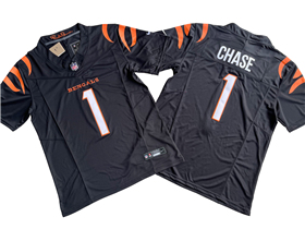 Cincinnati Bengals #1 Ja'Marr Chase Black Vapor F.U.S.E. Limited Jersey