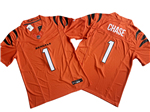 Cincinnati Bengals #1 Ja'Marr Chase Orange Vapor F.U.S.E. Limited Jersey