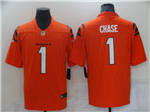 Cincinnati Bengals #1 Ja'Marr Chase Orange Vapor Limited Jersey