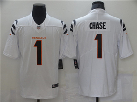 Cincinnati Bengals #1 Ja'Marr Chase Youth White Vapor Limited Jersey