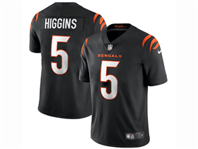 Cincinnati Bengals #5 Tee Higgins Black Vapor Limited Jersey