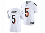 Cincinnati Bengals #5 Tee Higgins White Vapor Limited Jersey