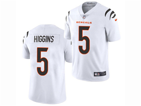 Cincinnati Bengals #5 Tee Higgins White Vapor Limited Jersey