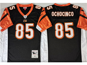 Cincinnati Bengals #85 Chad 'Ochocinco' Johnson 2009 Throwback Black Jersey 