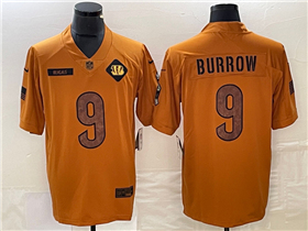 Cincinnati Bengals #9 Joe Burrow 2023 Brown Salute To Service Limited Jersey