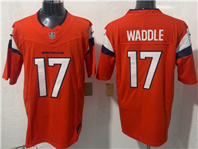 Denver Broncos #17 Jaylen Waddle Orange Vapor F.U.S.E. Limited Jersey