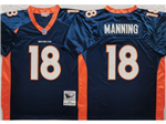 Denver Broncos #18 Peyton Manning 2015 Throwback Blue Jersey