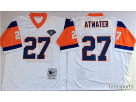Denver Broncos #27 Steve Atwater 1994 White Throwback Jersey