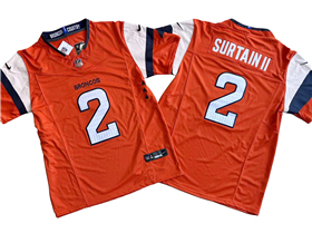 Denver Broncos #2 Pat Surtain II 2024 Orange Vapor F.U.S.E. Limited Jersey