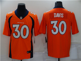 Denver Broncos #30 Terrell Davis Orange Vapor Limited Jersey