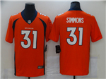 Denver Broncos #31 Justin Simmons Orange Vapor Limited Jersey