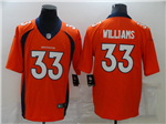 Denver Broncos #33 Javonte Williams Orange Vapor Limited Jersey