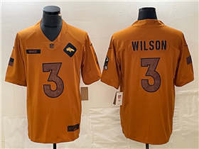 Denver Broncos #3 Russell Wilson 2023 Brown Salute To Service Limited Jersey