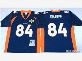 Denver Broncos #84 Shannon Sharpe 1997 Throwback Blue Jersey