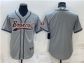 Denver Broncos Gray Baseball Cool Base Team Jersey