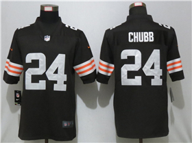 Cleveland Browns #24 Nick Chubb Brown Vapor Limited Jersey