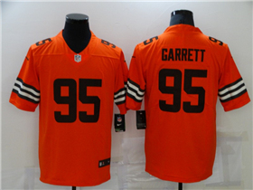 Cleveland Browns #95 Myles Garrett Orange Inverted Limited Jersey