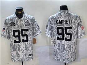 Cleveland Browns #95 Myles Garrett Arctic Camo 2024 Salute To Service Limited Jersey