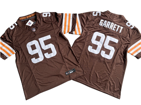 Cleveland Browns #95 Myles Garrett Brown Vapor F.U.S.E. Limited Jersey