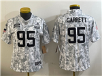 Cleveland Browns #95 Myles Garrett Women's Arctic Camo 2024 Salute To Service Limited Jersey