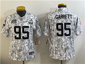 Cleveland Browns #95 Myles Garrett Women's Arctic Camo 2024 Salute To Service Limited Jersey