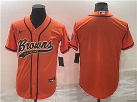 Cleveland Browns Orange Baseball Cool Base Team Jersey