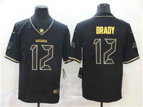Tampa Bay Buccaneers #12 Tom Brady Black Gold Vapor Limited Jersey