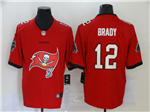 Tampa Bay Buccaneers #12 Tom Brady Red Team Big Logo Vapor Limited Jersey