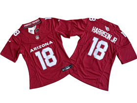 Arizona Cardinals #18 Marvin Harrison Jr. Women's Red Vapor F.U.S.E. Limited Jersey