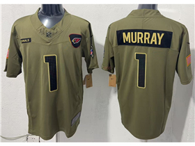 Arizona Cardinals #1 Kyler Murray Olive 2025 Salute To Service Limited Jersey