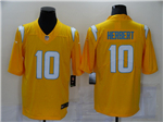 Los Angeles Chargers #10 Justin Herbert Gold Inverted Limited Jersey