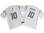 Los Angeles Chargers #10 Justin Herbert White Vapor F.U.S.E. Limited Jersey