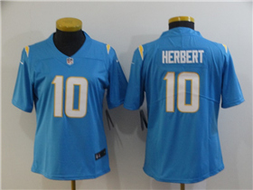 Los Angeles Chargers #10 Justin Herbert Women's Powder Blue Vapor Limited Jersey
