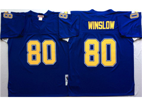 San Diego Chargers #80 Kellen Winslow Throwback Blue Jersey