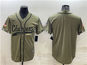 Los Angeles Chargers Olive Salute To Service Baseball Team Jersey