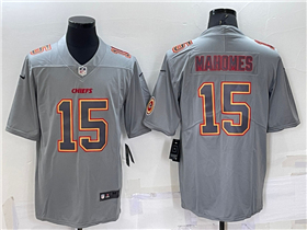 Kansas City Chiefs #15 Patrick Mahomes Gray Atmosphere Fashion Limited Jersey