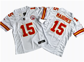 Kansas City Chiefs #15 Patrick Mahomes Women's White Vapor F.U.S.E. Limited Jersey