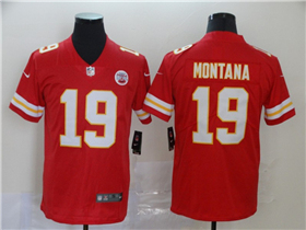 Kansas City Chiefs #19 Joe Montana Red Vapor Limited Jersey