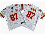 Kansas City Chiefs #87 Travis Kelce Youth White Vapor F.U.S.E. Limited Jersey